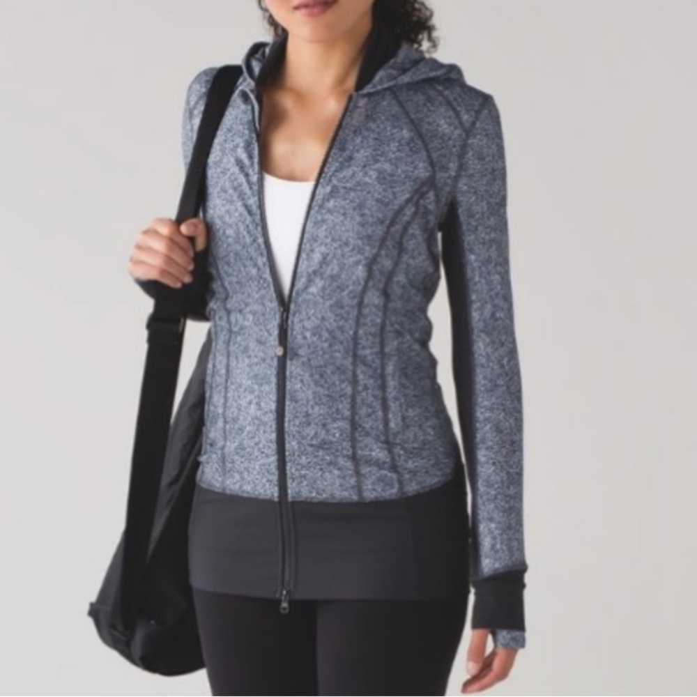 Lululemon Daily Practice Jacket
Rio Mist White Black / Deep Coal